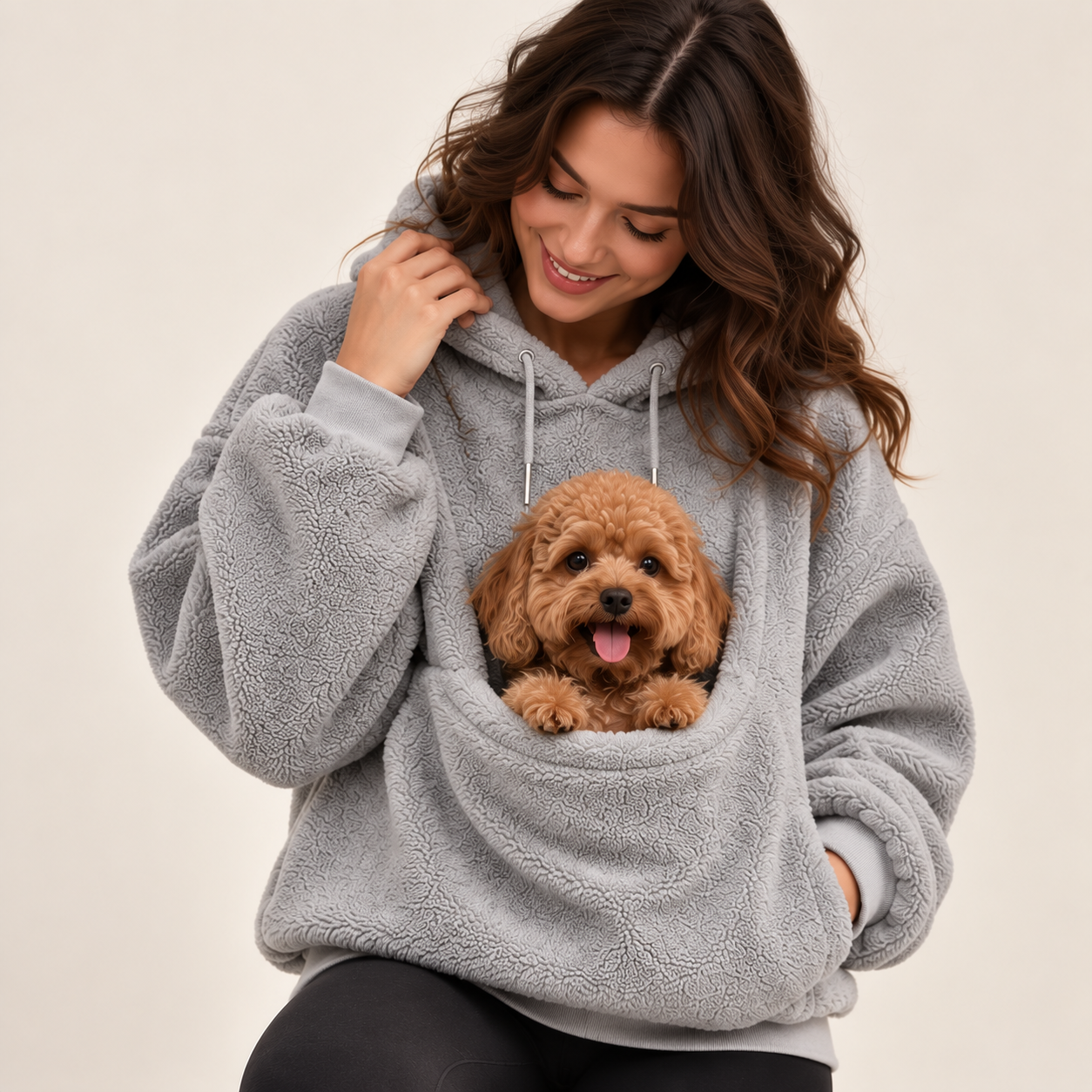 CozyCarry front pocket detail with puppy