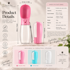 CozySip portable water bottle feature infographic