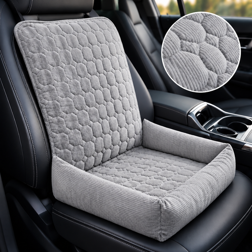 CozyRide gray padded pet car seat protector