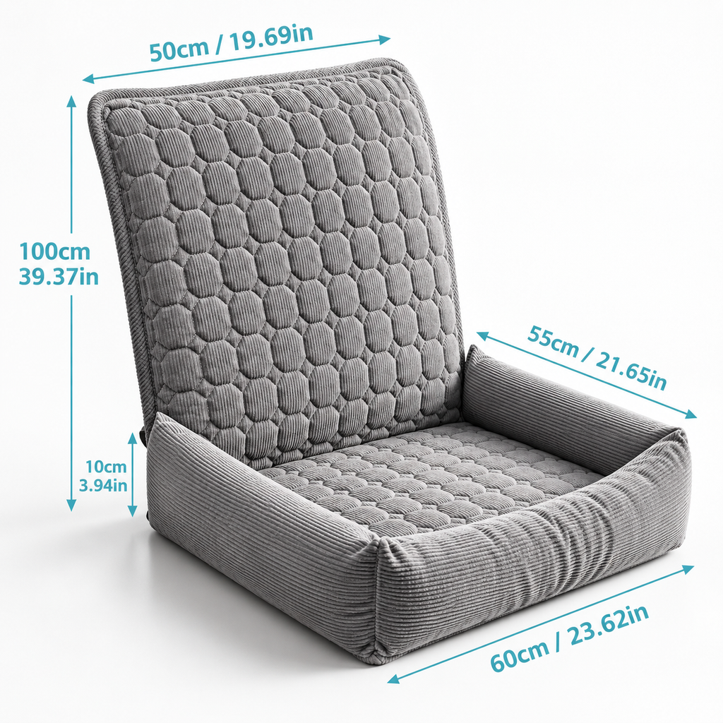 CozyRide gray pet car seat protector dimensions