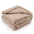 CozySherpa beige waterproof pet blanket
