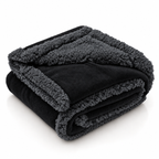 CozySherpa black and gray reversible pet blanket