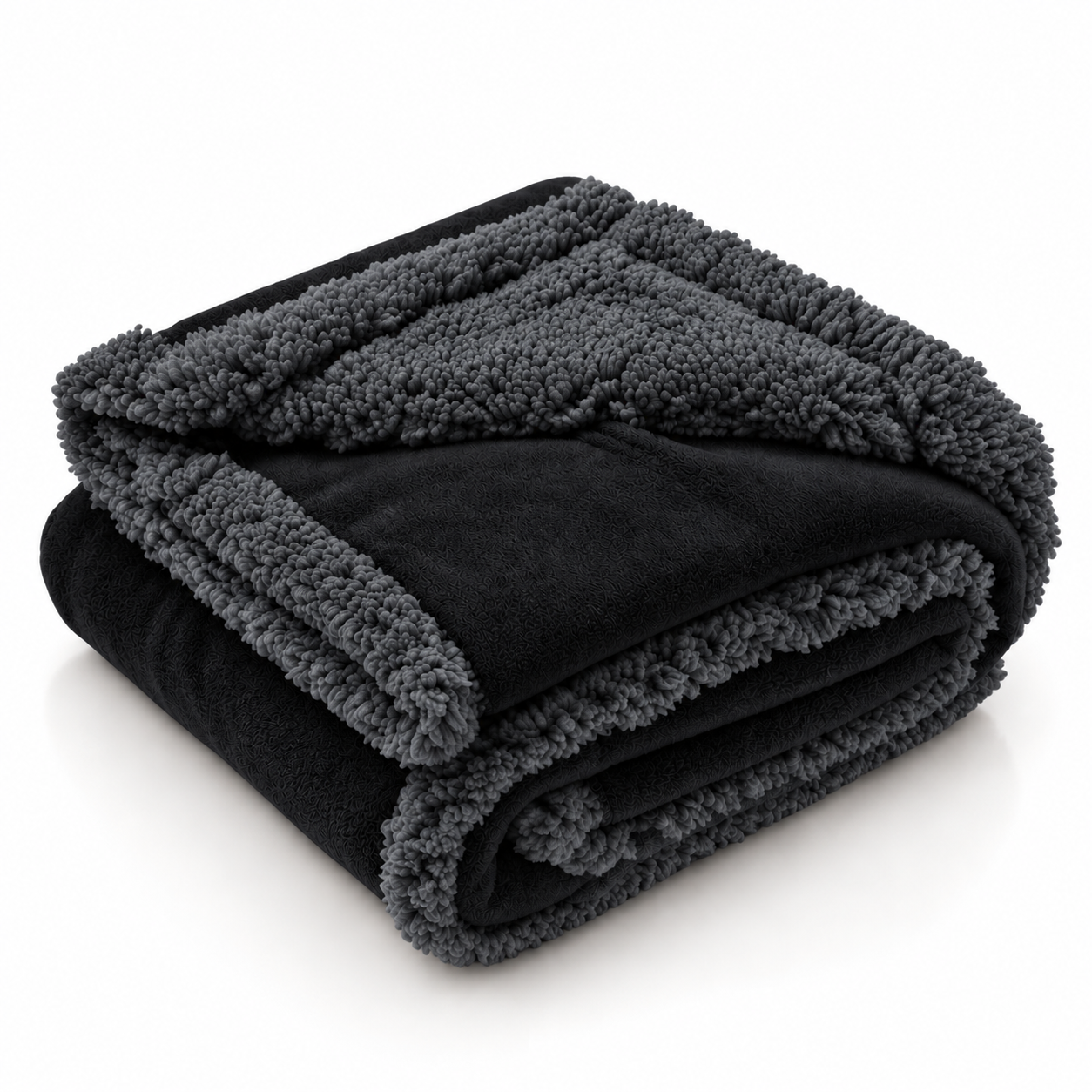 CozySherpa black and gray reversible pet blanket