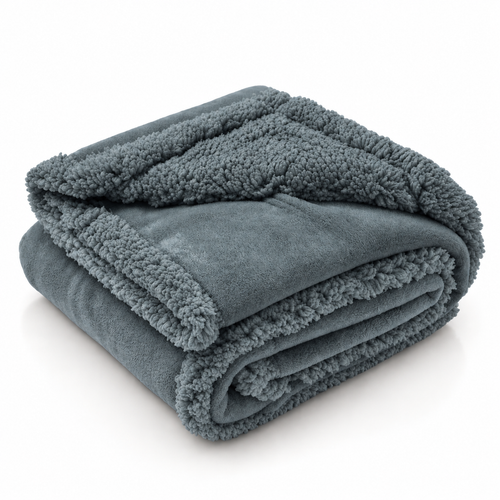 CozySherpa gray waterproof pet blanket
