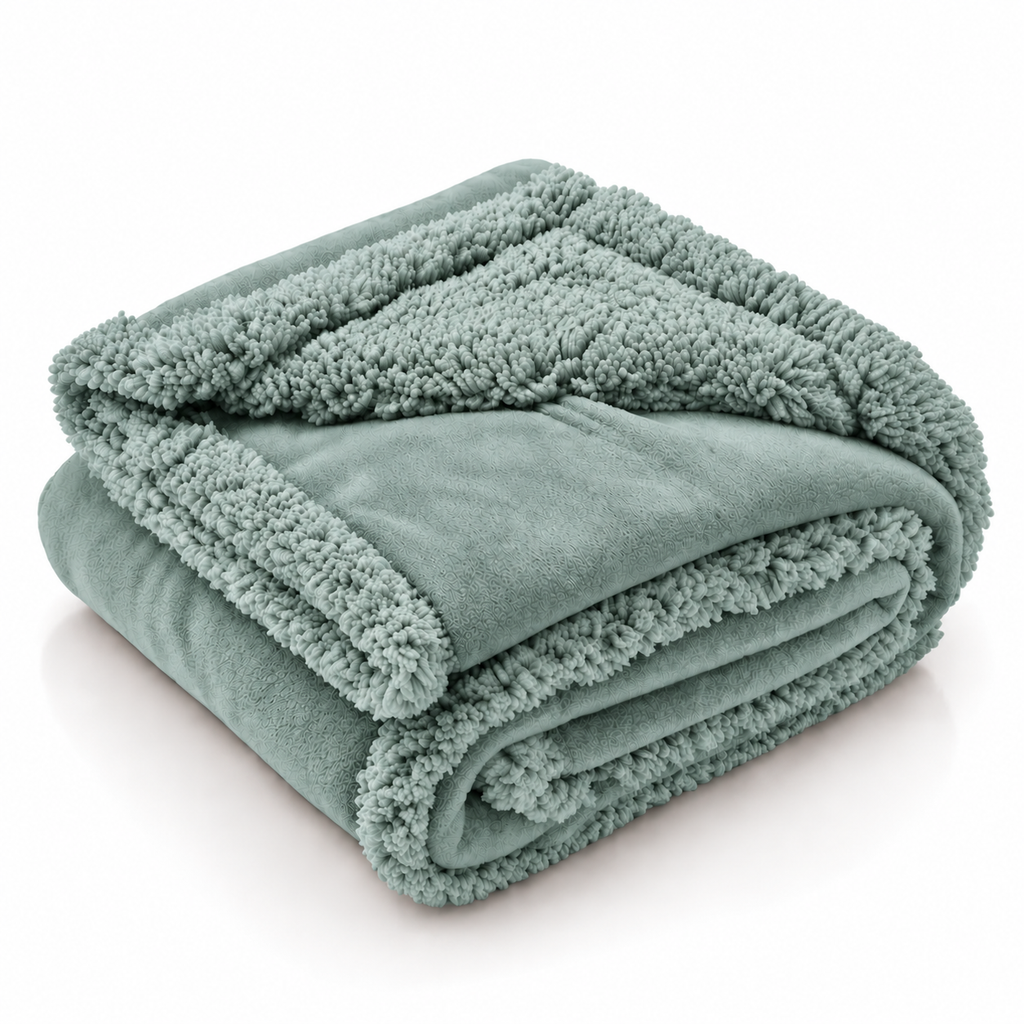 CozySherpa mint aqua waterproof pet blanket