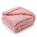 CozySherpa pale pink waterproof pet blanket